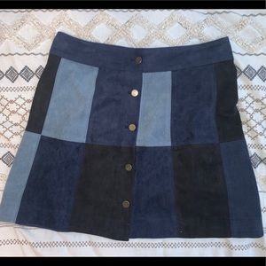 Blue patch skirt